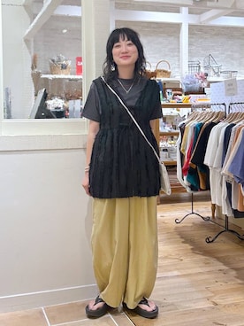 「OOFOS（ウーフォス）のアイテム」を使った、haru.さん（レディース・160cm）の夏コーディネート