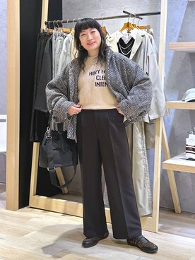 「アイテム（ピアス（両耳用））」を使った、haru.さん（レディース・160cm）の冬コーディネート