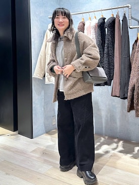 「アイテム（ピアス（両耳用））」を使った、haru.さん（レディース・160cm・30代）の冬コーディネート