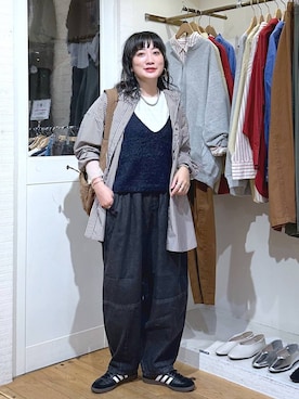 「アイテム（バングル/リストバンド）」を使った、haru.さん（レディース・160cm・30代）の秋コーディネート
