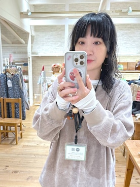 「アイテム（ピアス（両耳用））」を使った、haru.さん（レディース・160cm）の冬コーディネート