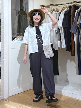 「アイテム（オールインワン・サロペット）」を使った、haru.さん（レディース・160cm）の夏コーディネート