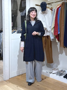 「アイテム（エコバッグ/サブバッグ）」を使った、haru.さん（レディース・160cm）の秋コーディネート