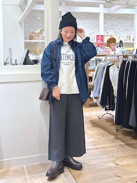 「アイテム（ピアス（両耳用））」を使った、haru.さん（レディース・160cm）の秋コーディネート