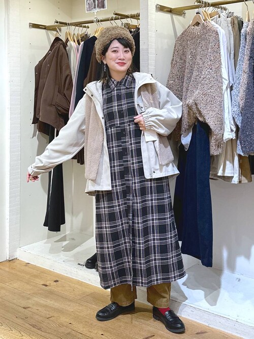 セール】チェックシャツワンピース[プチサイズあり]（ワンピース