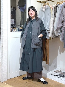 「アイテム（バングル/リストバンド）」を使った、haru.さん（レディース・160cm）の秋コーディネート