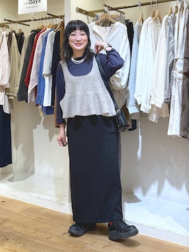 「アイテム（バングル/リストバンド）」を使った、haru.さん（レディース・160cm）の秋コーディネート