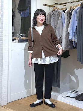 「アイテム（バングル/リストバンド）」を使った、haru.さん（レディース・160cm・30代）の秋コーディネート
