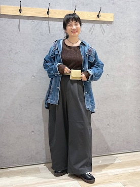 「LEPSIM（レプシィム）の厚底ローテクスニーカー　1042669（スニーカー、ブラック系）」を使った、haru.さん（レディース・160cm）の夏コーディネート