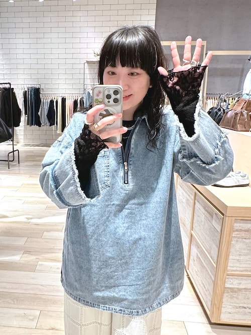 セール】【産前・産後対応】マタニティ／デニムZIPチュニック 638893