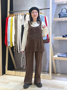 「studio CLIP（スタディオクリップ）のアイテム（ハンチング/ベレー帽）」を使った、haru.さん（レディース・160cm）の冬コーディネート