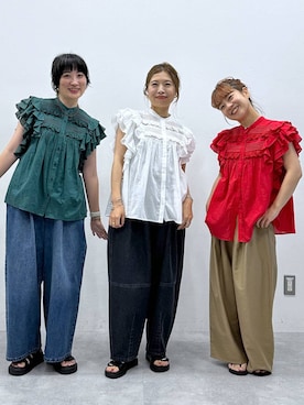 「アイテム（バングル/リストバンド）」を使った、haru.さん（レディース・160cm・30代）の夏コーディネート