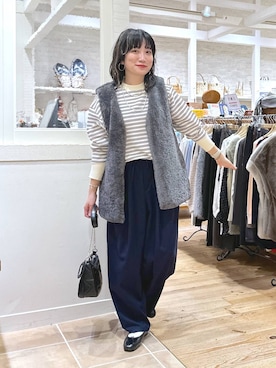 「アイテム（ベスト）」を使った、haru.さん（レディース・160cm・30代）の秋コーディネート