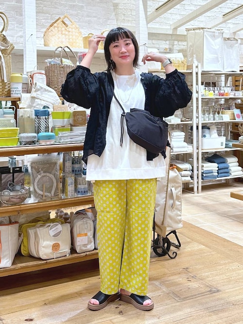 美品＊LOHEN ローヘン ギャザータックボリュームブラウス ライム