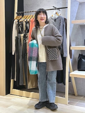 「アイテム（ママ＆ベビー）」を使った、haru.さん（レディース・160cm）の冬コーディネート