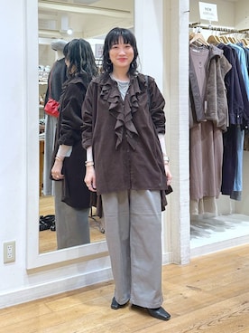 「アイテム（バングル/リストバンド）」を使った、haru.さん（レディース・160cm・30代）の秋コーディネート