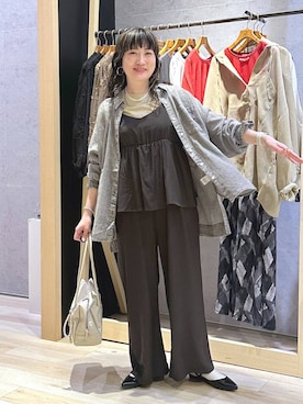 「LEPSIM（レプシィム）のステンレスロングアレンジネックレス　587102（ネックレス、シルバー系）」を使った、haru.さん（レディース・160cm）の春コーディネート