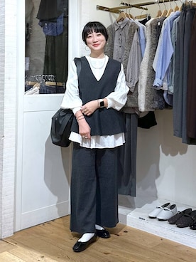 「アイテム（ピアス（両耳用））」を使った、haru.さん（レディース・160cm・30代）の秋コーディネート