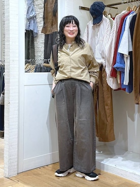 「アイテム（バングル/リストバンド）」を使った、haru.さん（レディース・160cm）の秋コーディネート