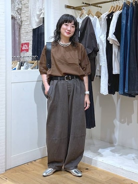 「アイテム（バングル/リストバンド）」を使った、haru.さん（レディース・160cm・30代）の秋コーディネート