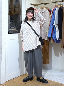 「アイテム（バングル/リストバンド）」を使った、haru.さん（レディース・160cm）の秋コーディネート