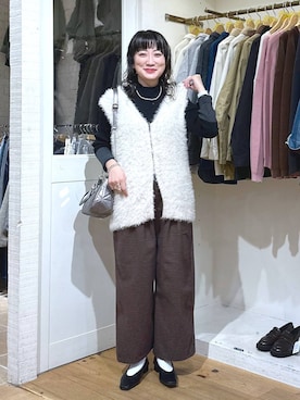 「アイテム（ピアス（両耳用））」を使った、haru.さん（レディース・160cm・30代）の秋コーディネート