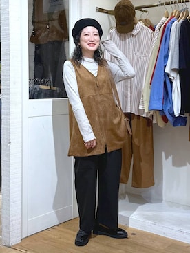 「アイテム（ピアス（両耳用））」を使った、haru.さん（レディース・160cm・30代）の秋コーディネート