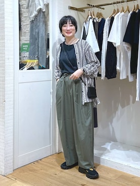 「アイテム（バングル/リストバンド）」を使った、haru.さん（レディース・160cm）の秋コーディネート