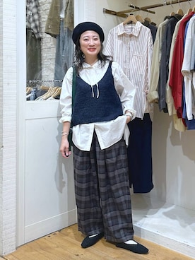 「アイテム（バングル/リストバンド）」を使った、haru.さん（レディース・160cm）の秋コーディネート