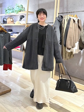 「アイテム（その他アウター）」を使った、haru.さん（レディース・160cm・30代）の冬コーディネート