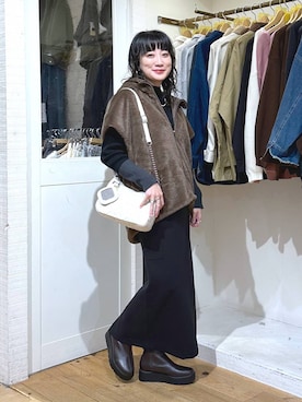「アイテム（ベスト）」を使った、haru.さん（レディース・160cm・30代）の秋コーディネート