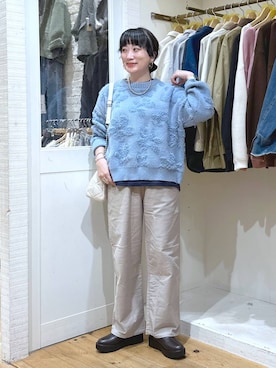 「アイテム（ピアス（両耳用））」を使った、haru.さん（レディース・160cm・30代）の秋コーディネート