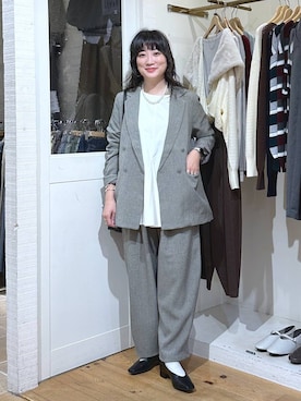 「アイテム（バングル/リストバンド）」を使った、haru.さん（レディース・160cm）の秋コーディネート