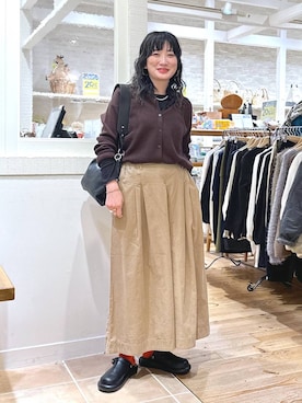 「アイテム（ピアス（両耳用））」を使った、haru.さん（レディース・160cm・30代）の秋コーディネート