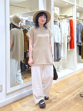 「アイテム（タンクトップ）」を使った、haru.さん（レディース・160cm・30代）の夏コーディネート
