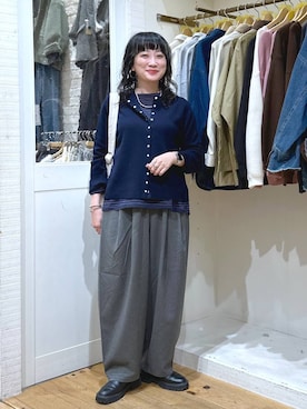 「アイテム（ピアス（両耳用））」を使った、haru.さん（レディース・160cm）の秋コーディネート