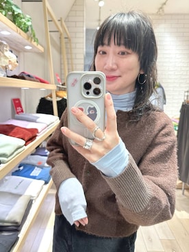 「アイテム（ピアス（両耳用））」を使った、haru.さん（レディース・160cm）の冬コーディネート