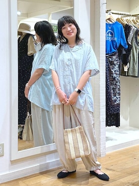 「アイテム（バングル/リストバンド）」を使った、haru.さん（レディース・160cm・30代）の夏コーディネート