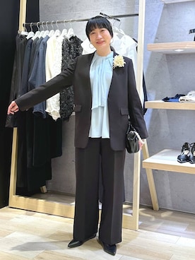 「LEPSIM（レプシィム）のアイテム（ブローチ/コサージュ）」を使った、haru.さん（レディース・160cm）の冬コーディネート