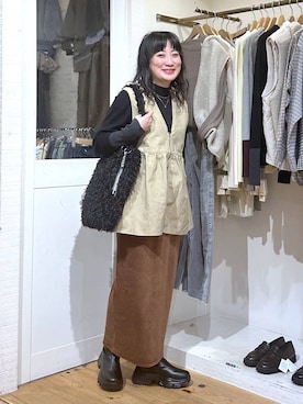 「アイテム（ピアス（両耳用））」を使った、haru.さん（レディース・160cm・30代）の秋コーディネート