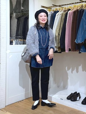 「アイテム（ピアス（両耳用））」を使った、haru.さん（レディース・160cm）の秋コーディネート