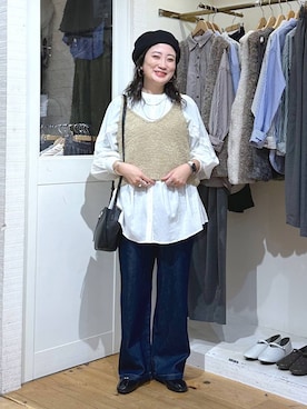 「アイテム（バングル/リストバンド）」を使った、haru.さん（レディース・160cm・30代）の秋コーディネート