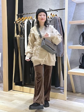 「アイテム（ピアス（両耳用））」を使った、haru.さん（レディース・160cm・30代）の冬コーディネート