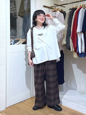 「アイテム（バングル/リストバンド）」を使った、haru.さん（レディース・160cm・30代）の秋コーディネート