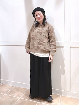 「アイテム（Tシャツ/カットソー）」を使った、haru.さん（レディース・160cm・30代）の秋コーディネート