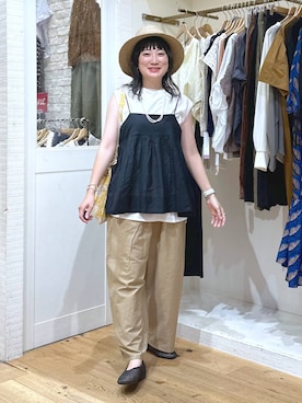 「アイテム（バングル/リストバンド）」を使った、haru.さん（レディース・160cm・30代）の夏コーディネート