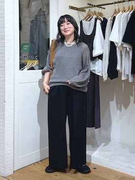 「アイテム（バングル/リストバンド）」を使った、haru.さん（レディース・160cm・30代）の秋コーディネート