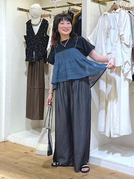 「アイテム（バングル/リストバンド）」を使った、haru.さん（レディース・160cm・30代）の夏コーディネート