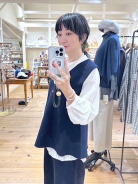 「アイテム（バングル/リストバンド）」を使った、haru.さん（レディース・160cm・30代）の秋コーディネート