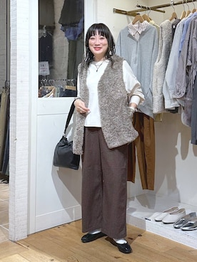 「アイテム（ベスト）」を使った、haru.さん（レディース・160cm・30代）の秋コーディネート
